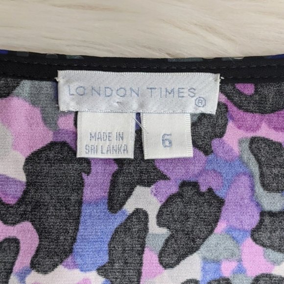 London Times Shimmery Cowl Neck Midi Dress - Picture 4 of 5